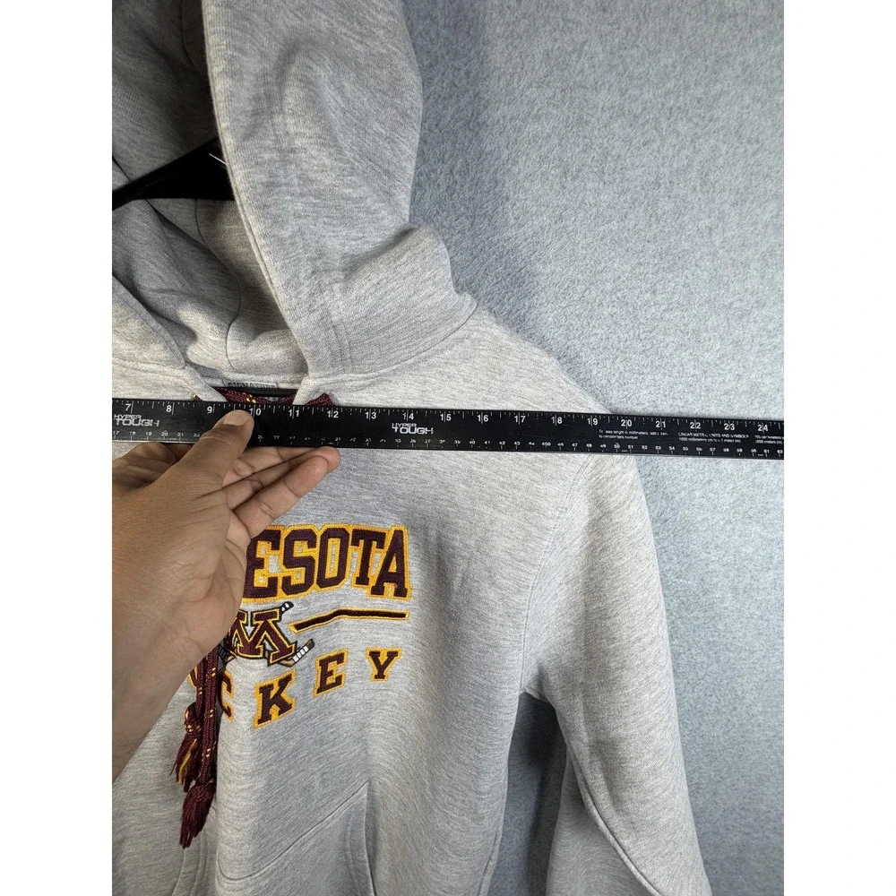 Minnesota Golden Gophers Hoodie Youth XL Gray NCAA Hockey Sweatshirt Signature